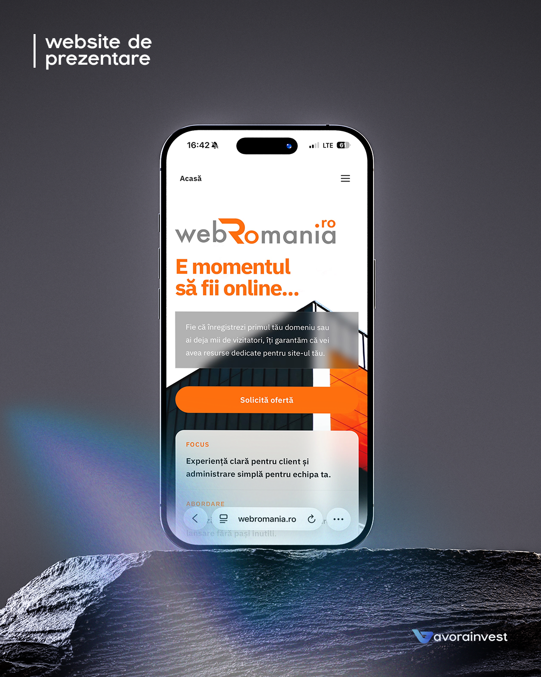 Proiect website webromania.ro